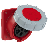 PCE CEE - Flanged Socket sloping (100x107) 63A 5p 6h IP67 POWER TWIST